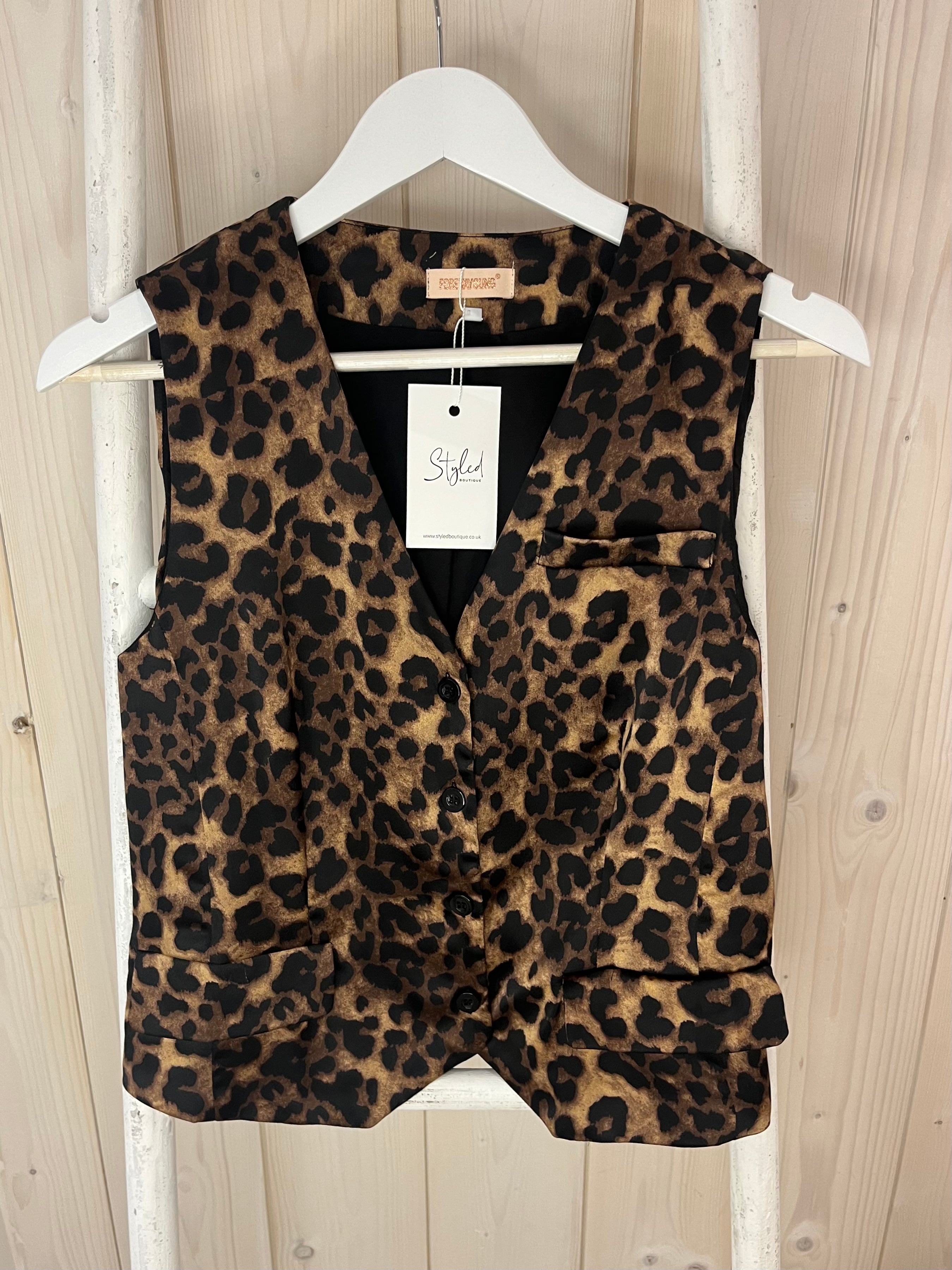 Letitia Leopard waistcoat