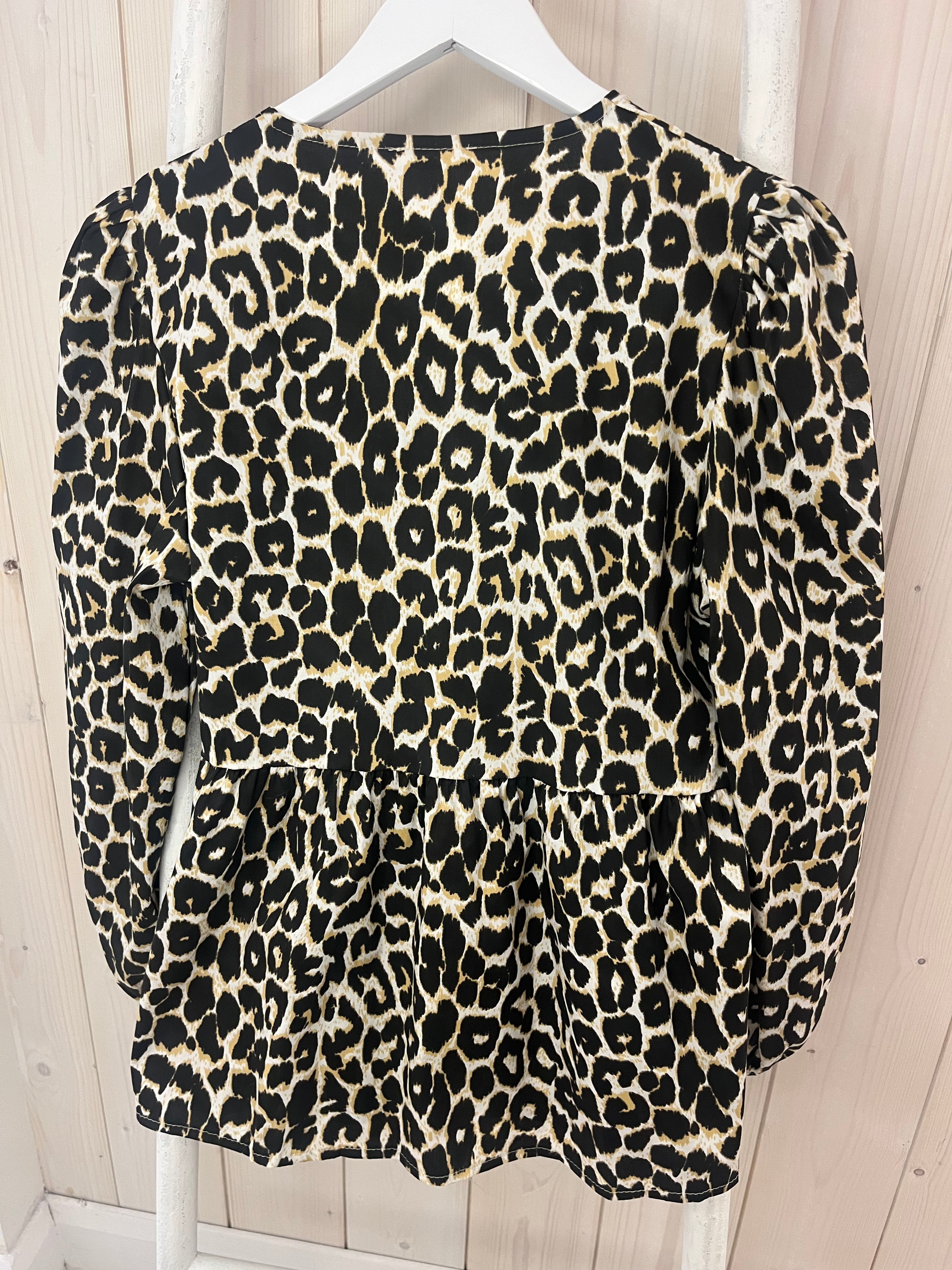 Tie Front Leopard Blouse