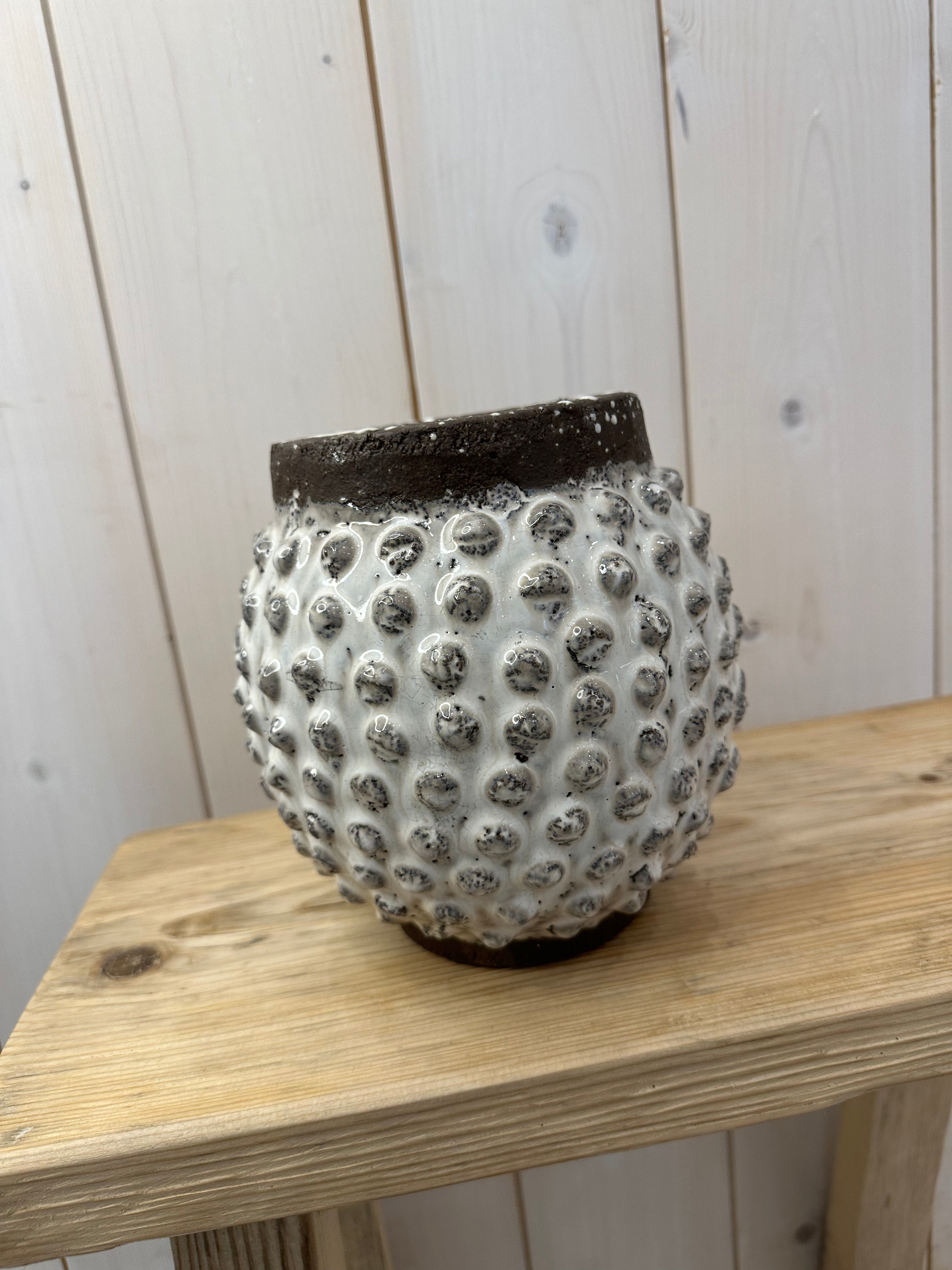 White Spotted Vase