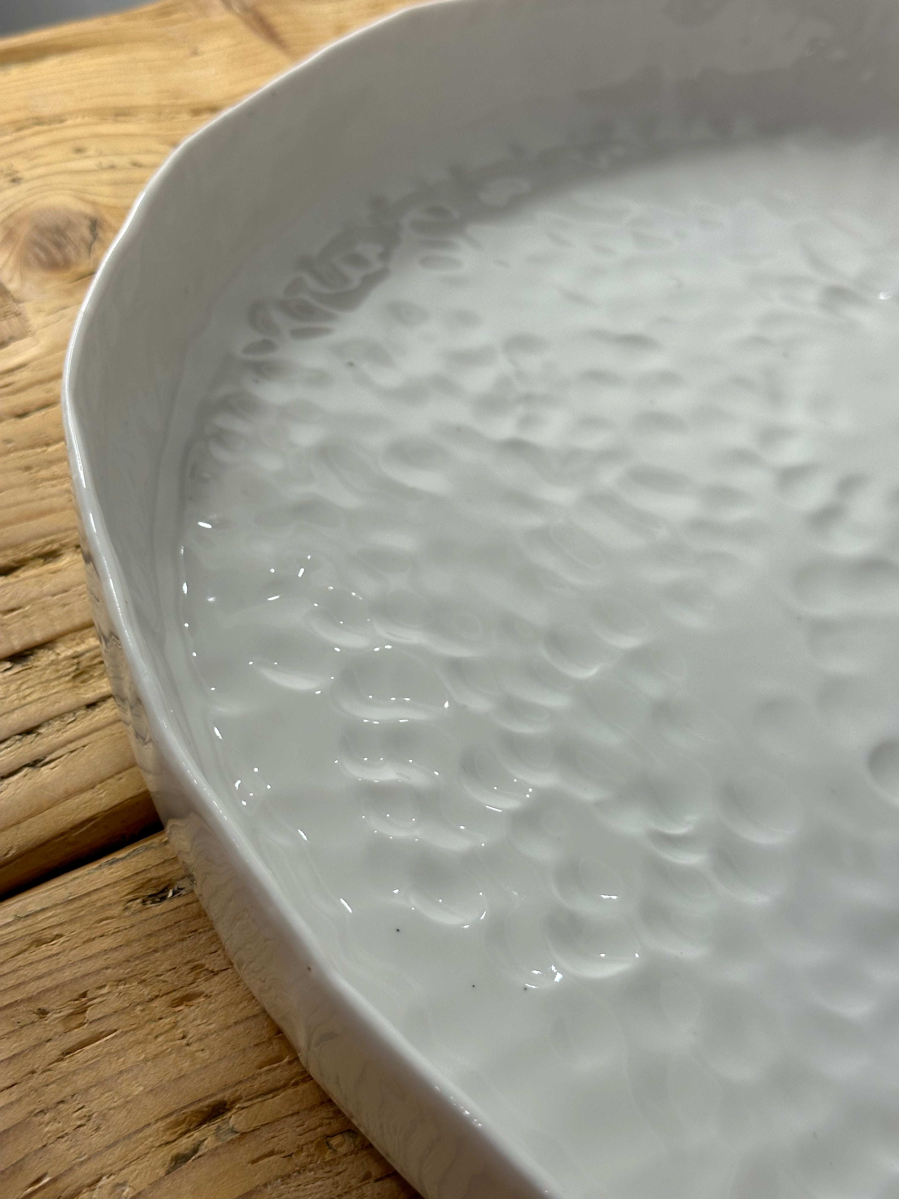 White Ceramic Artisan Serving Platter