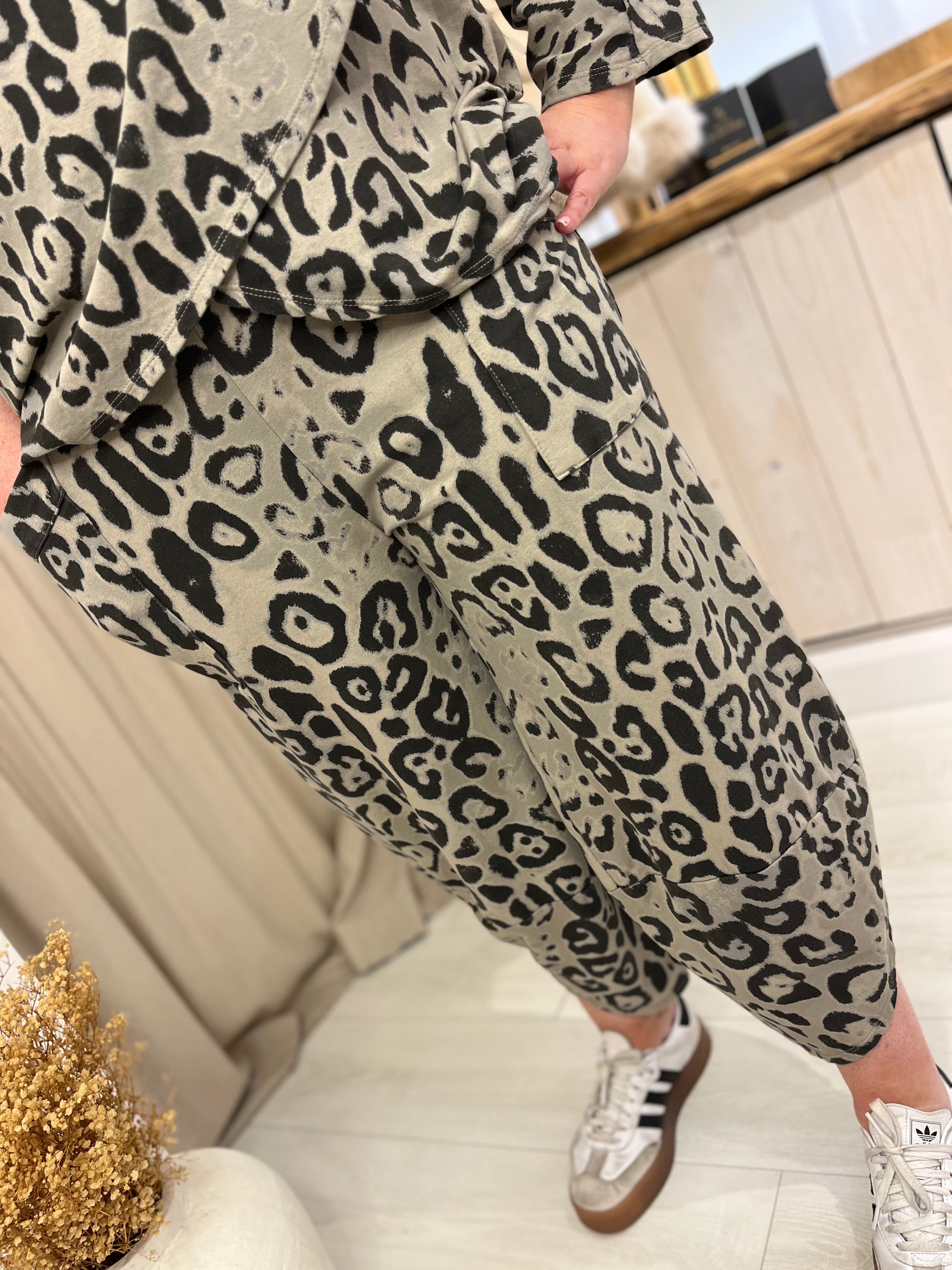 Jamila Leopard Cocoon Trousers