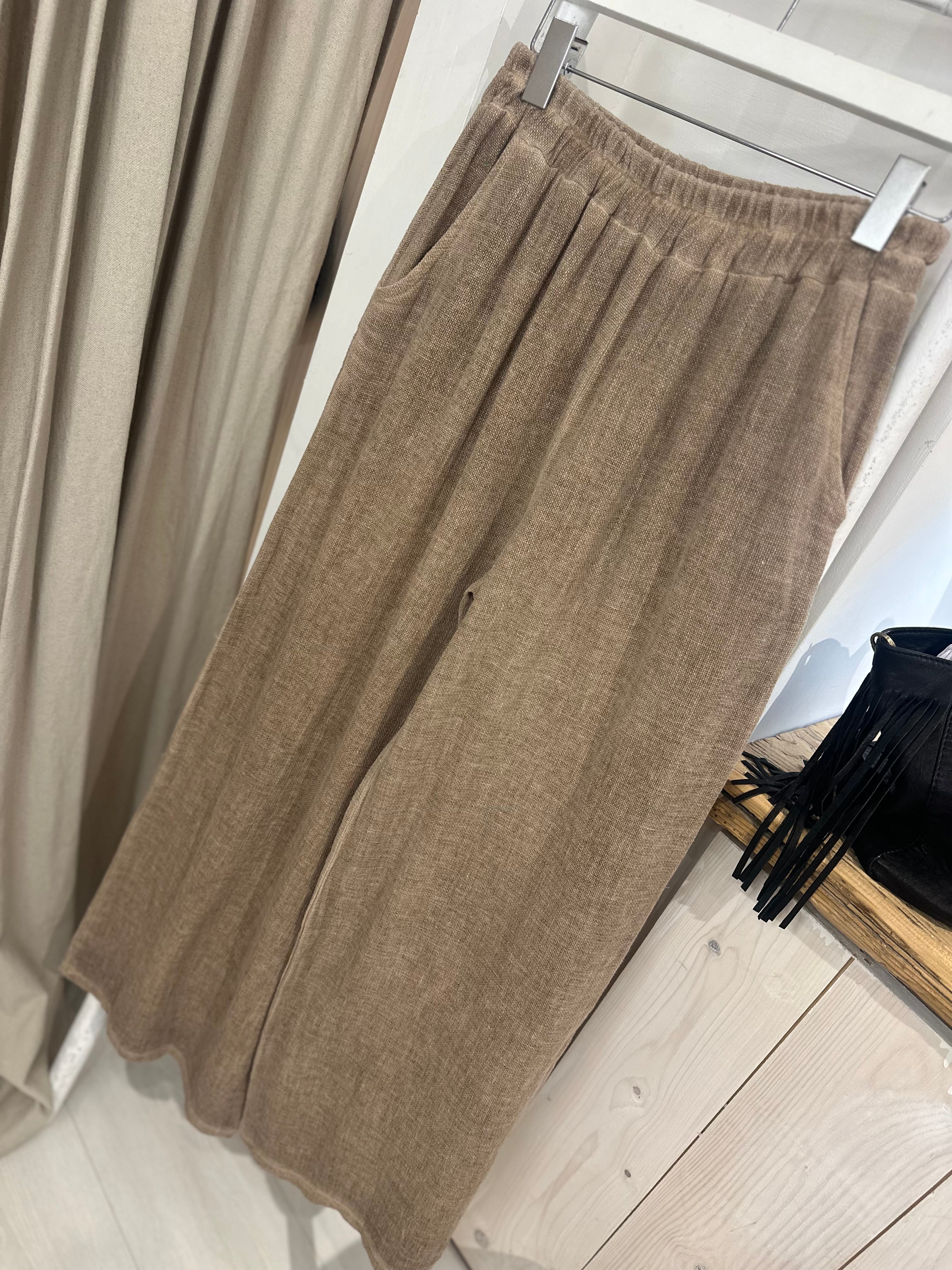 Carolta Cheesecloth Wide Leg Trouser