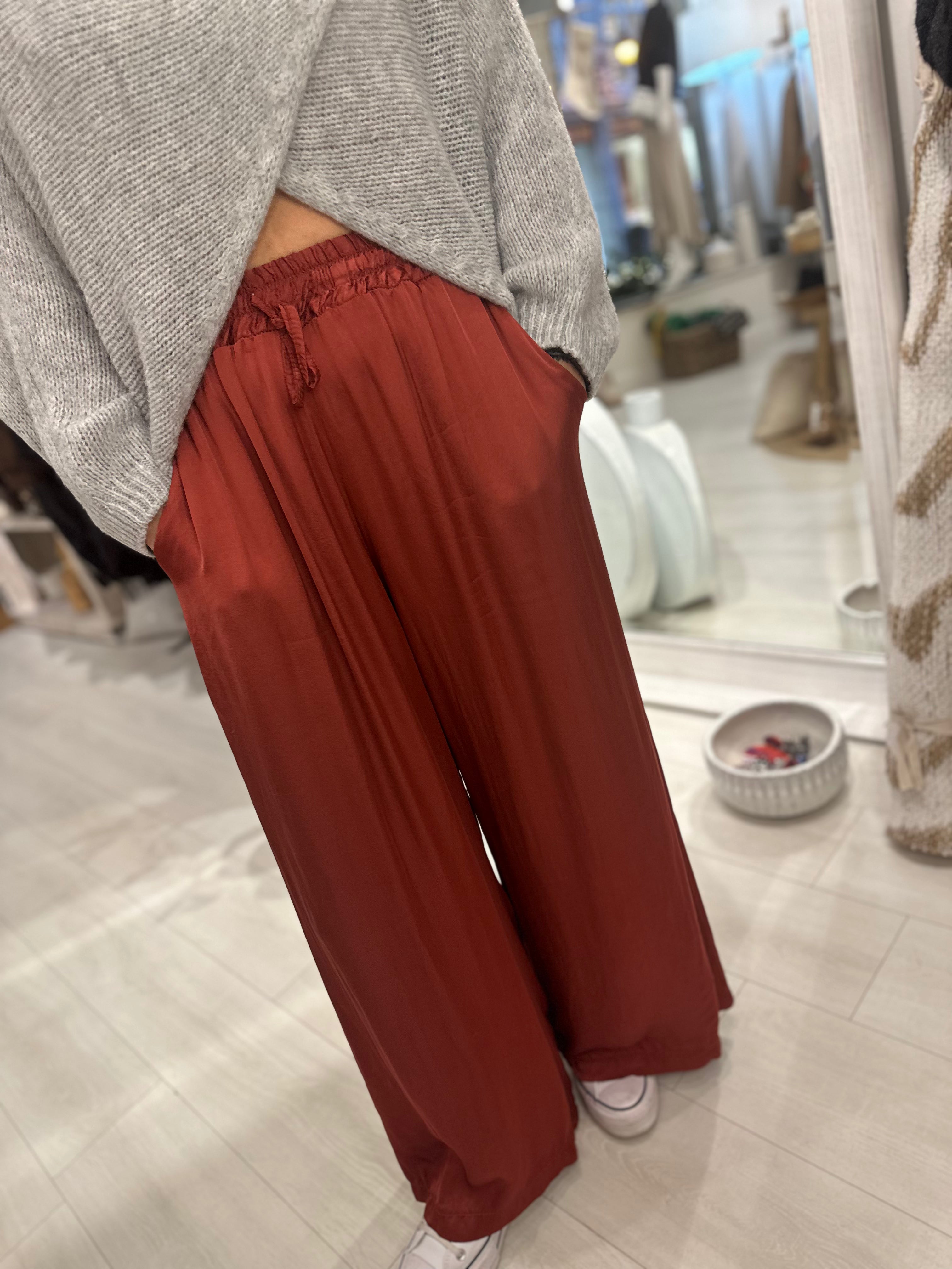 Ivy Satin Wide Leg Trouser