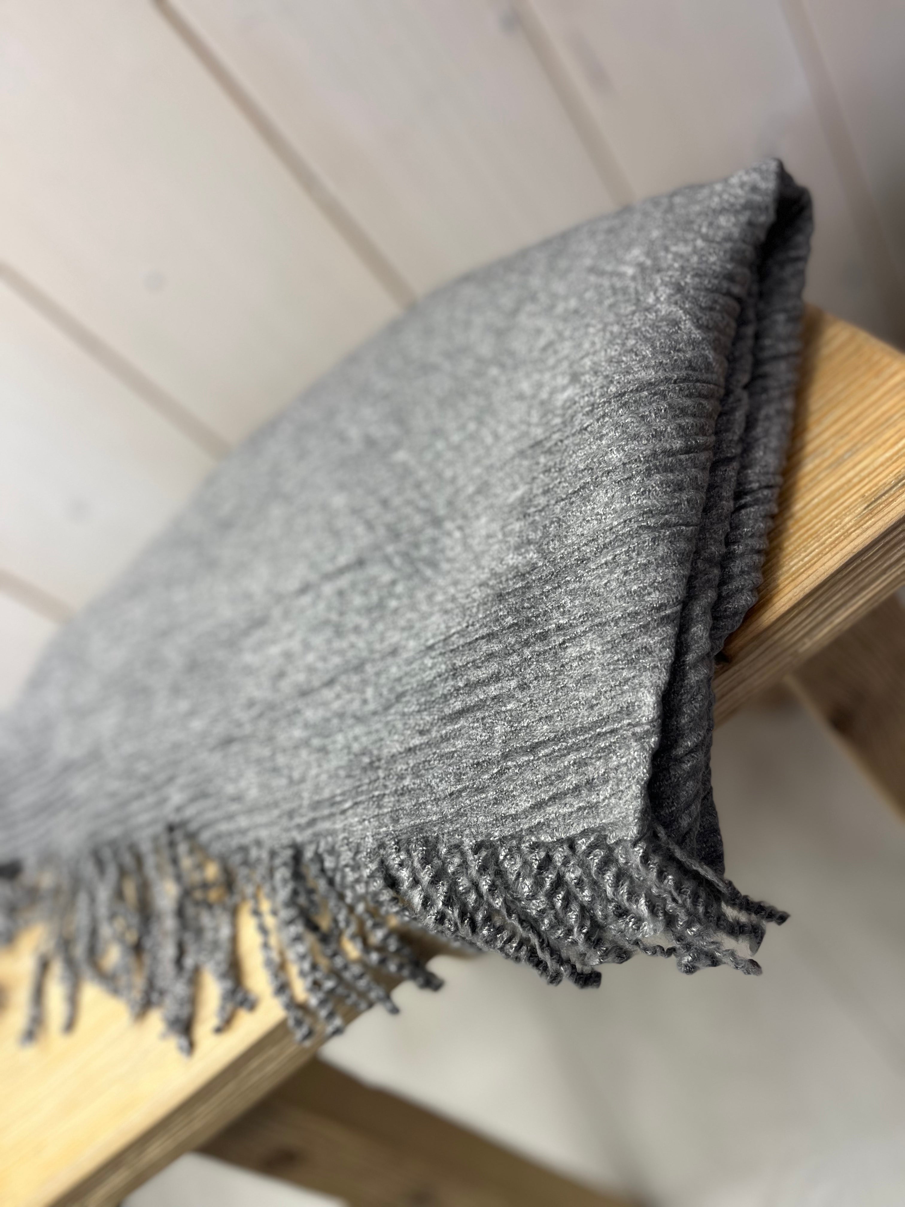 Ribbed Cashmere Blend Scarf