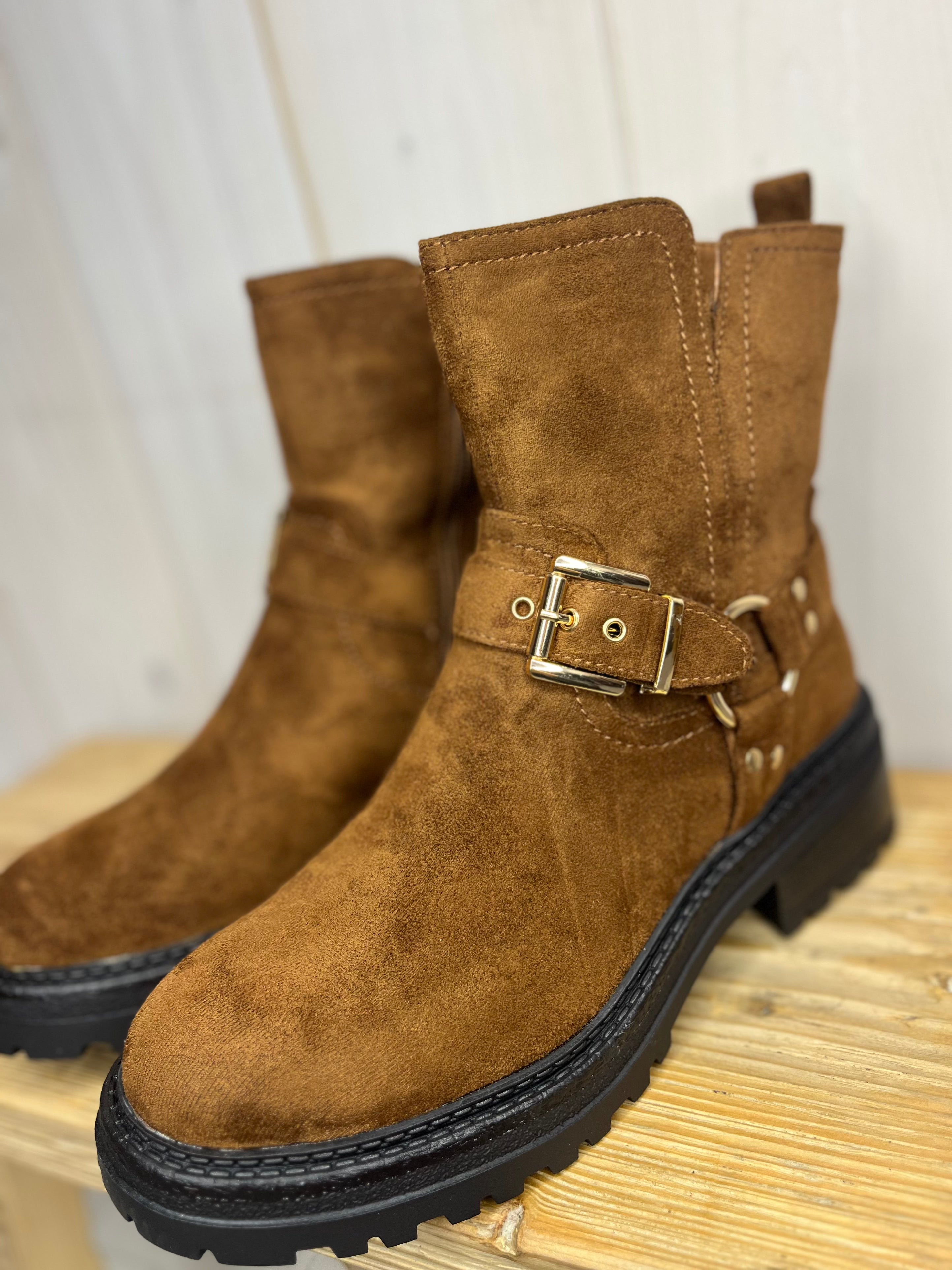 Brown Suedette Chelsea boot