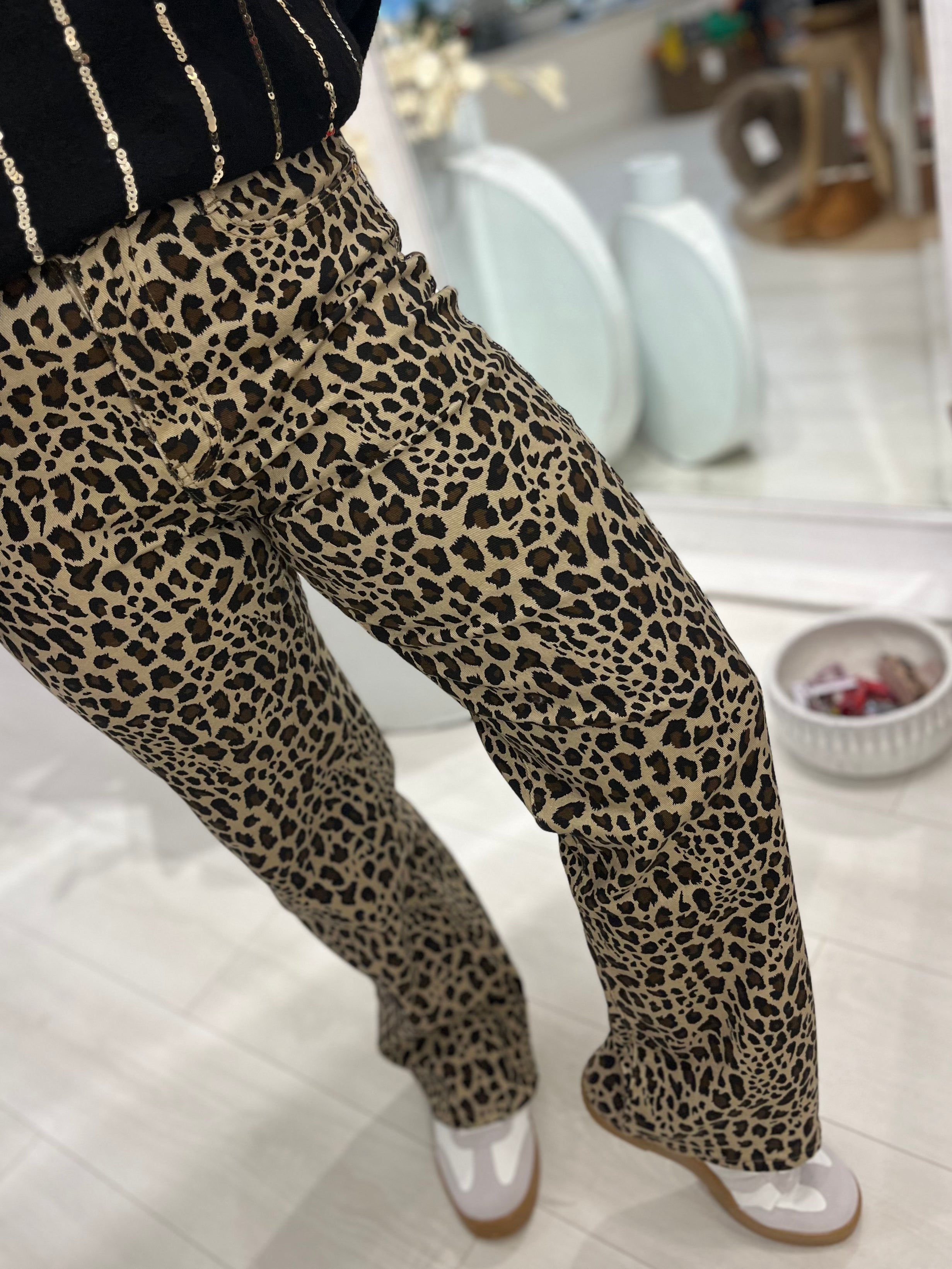 Leopard Print Jeans