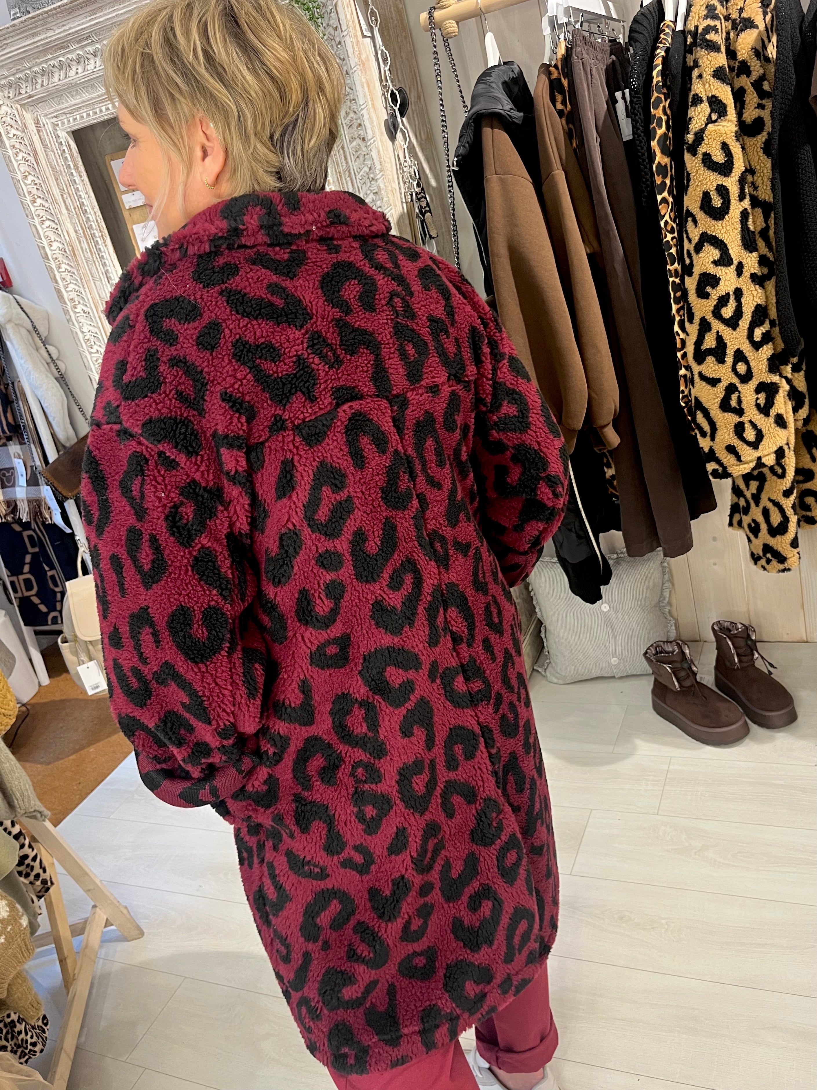 Teddy Leopard Coat