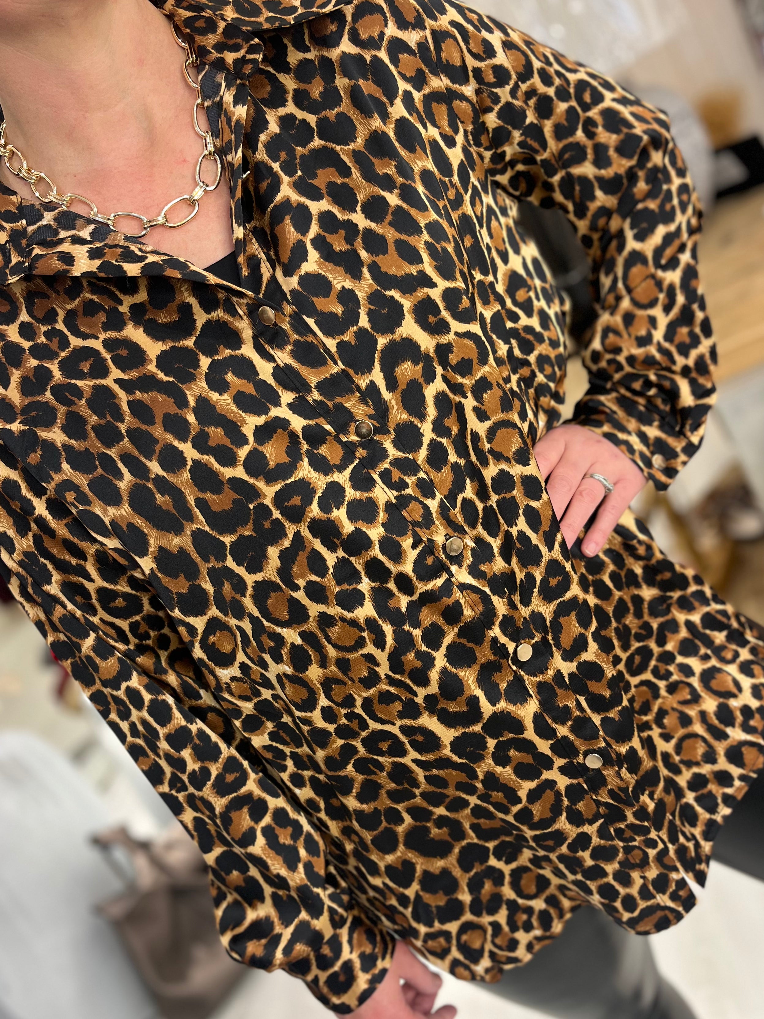 Leopard Shirt Blouse