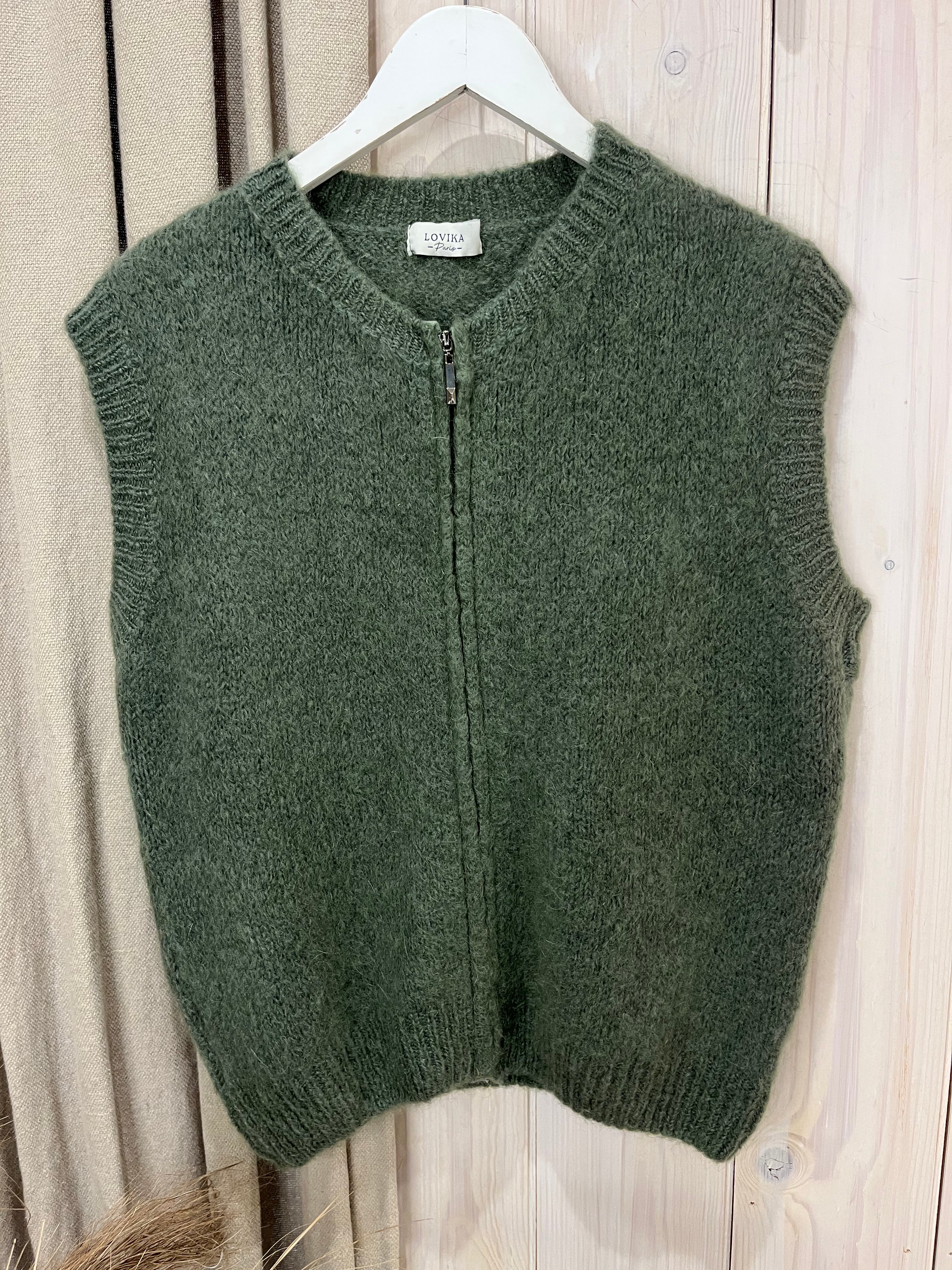 Maggie Mohair Blend Zip Waistcoat