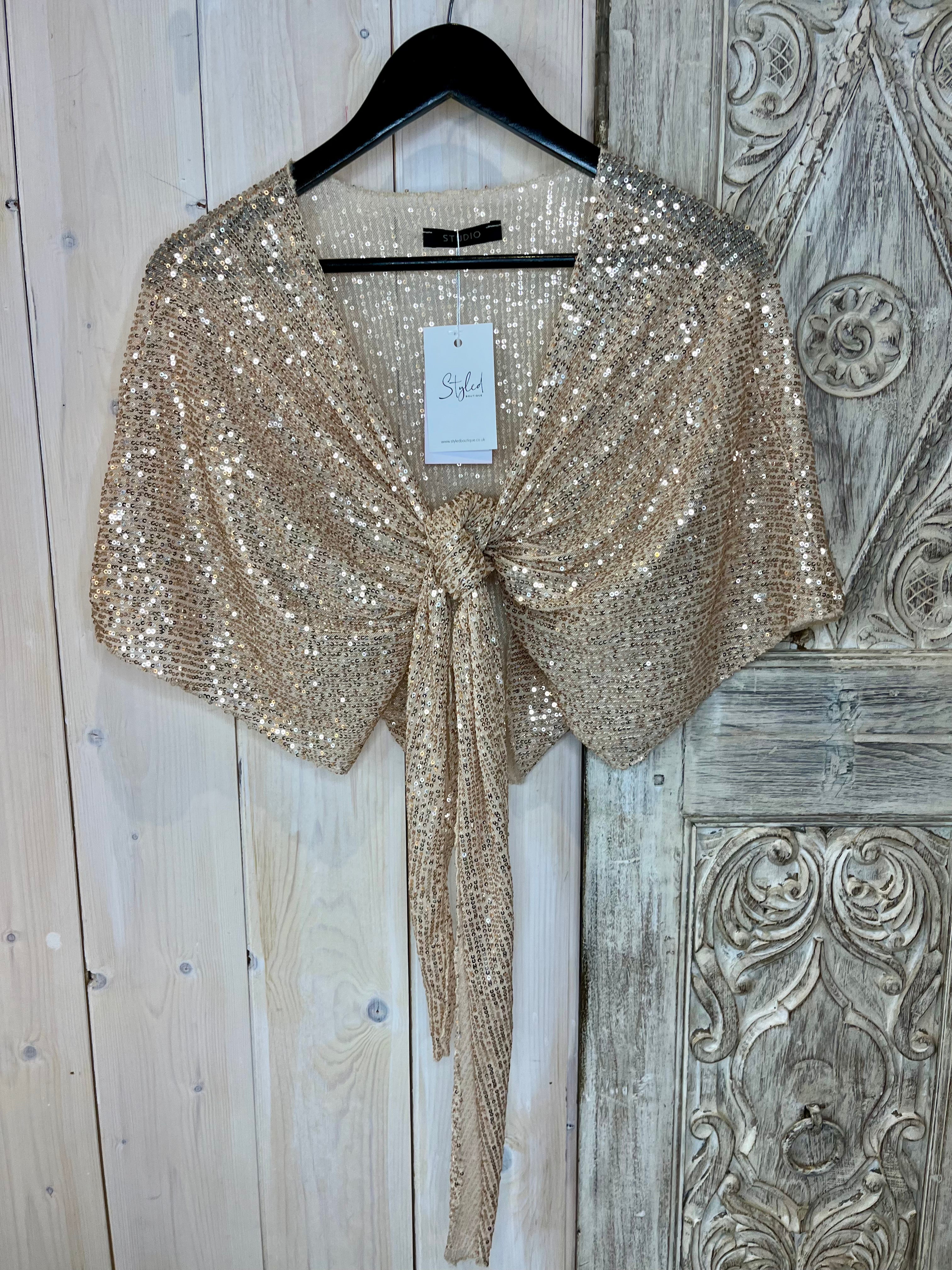 Sapphire Sequin Shrug