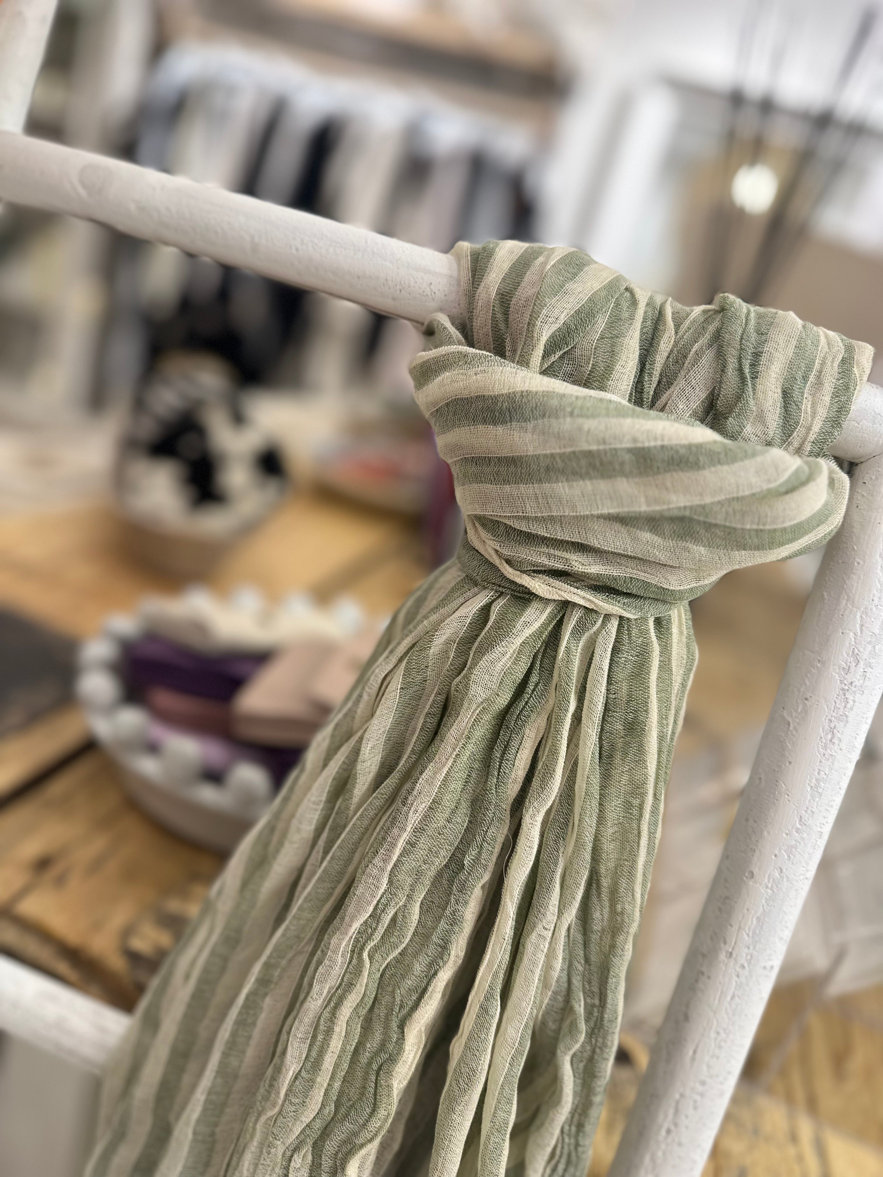 Stripe Linen Scarf