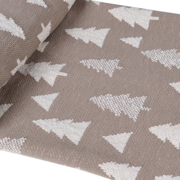 Natural Cotton Christmas Tree Throw