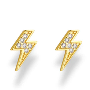 Lightning Bolt Stud Earrings