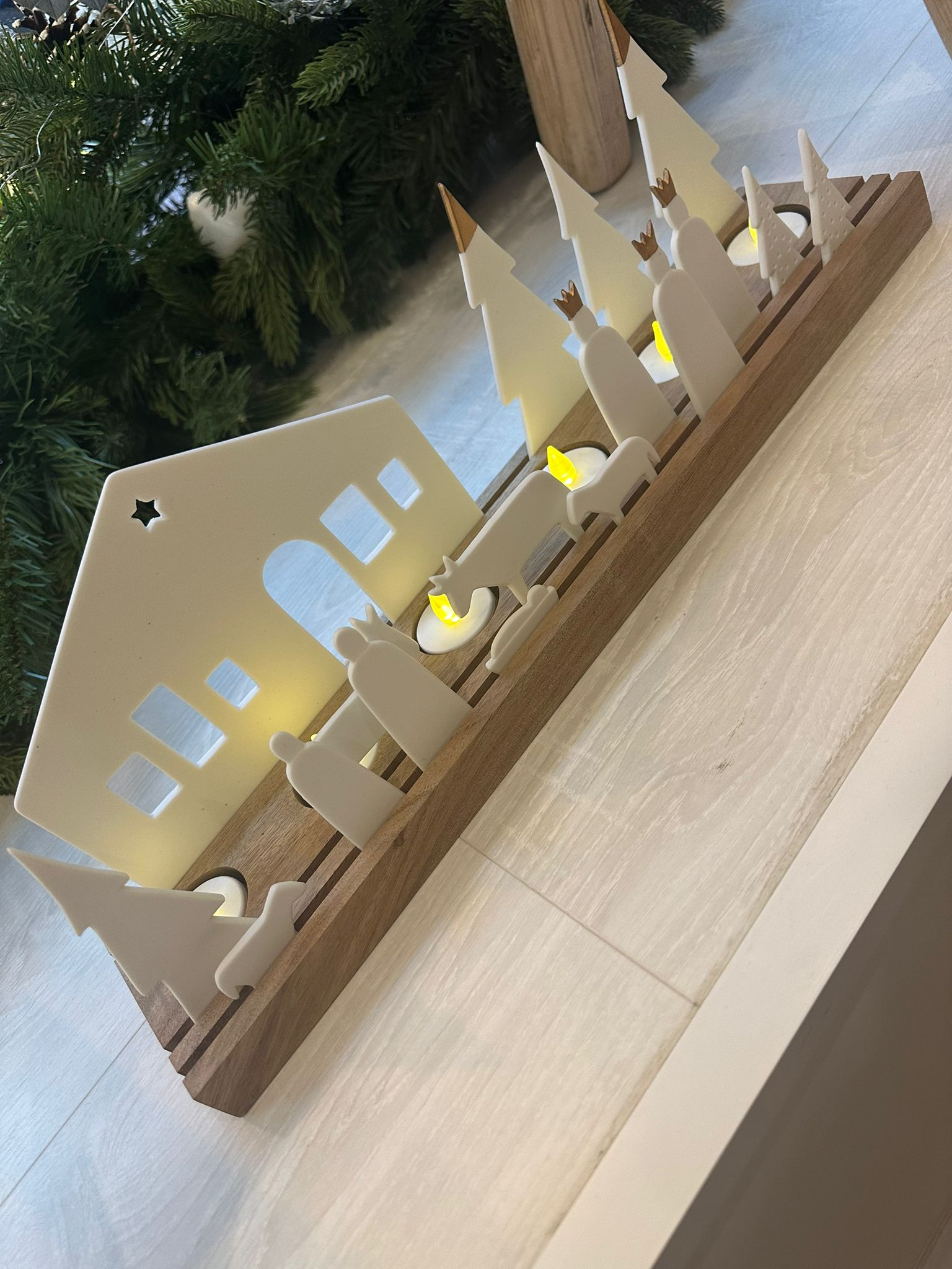 Tea Light Nativity Scene