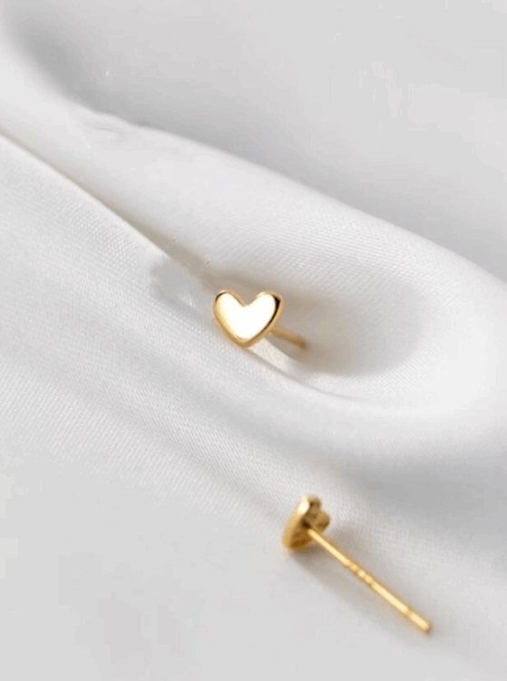 Gold Mini Heart Studs