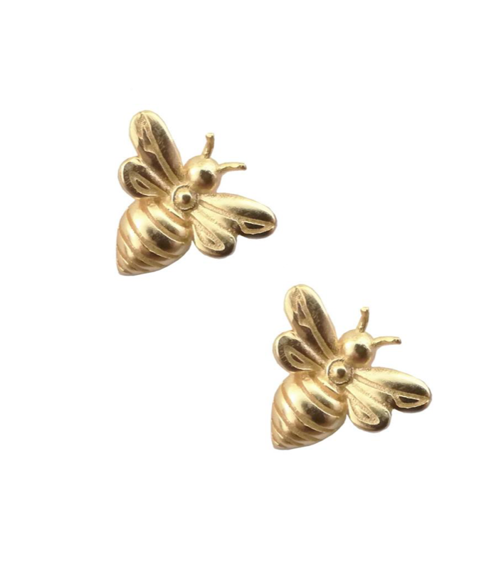 Gold Bee Studs