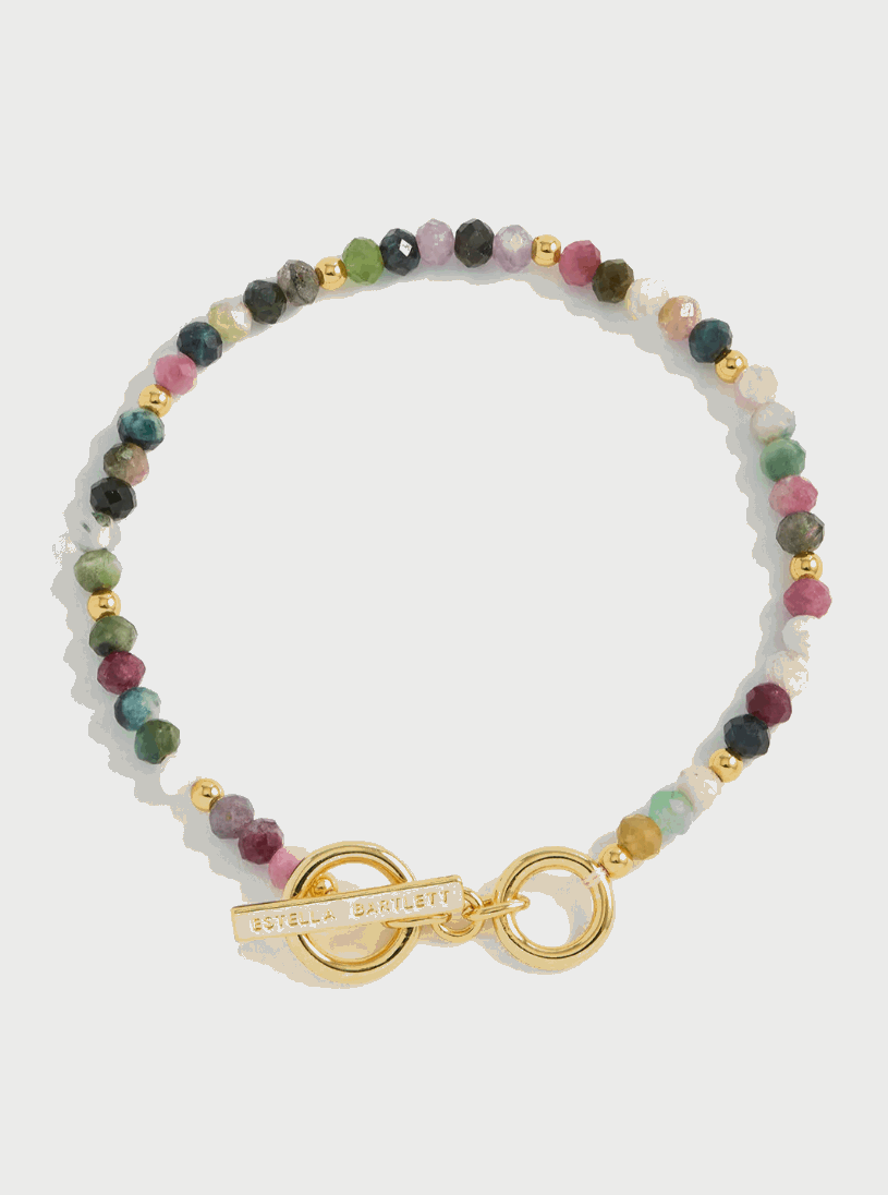 T-Bar Tourmaline Beaded Bracelet