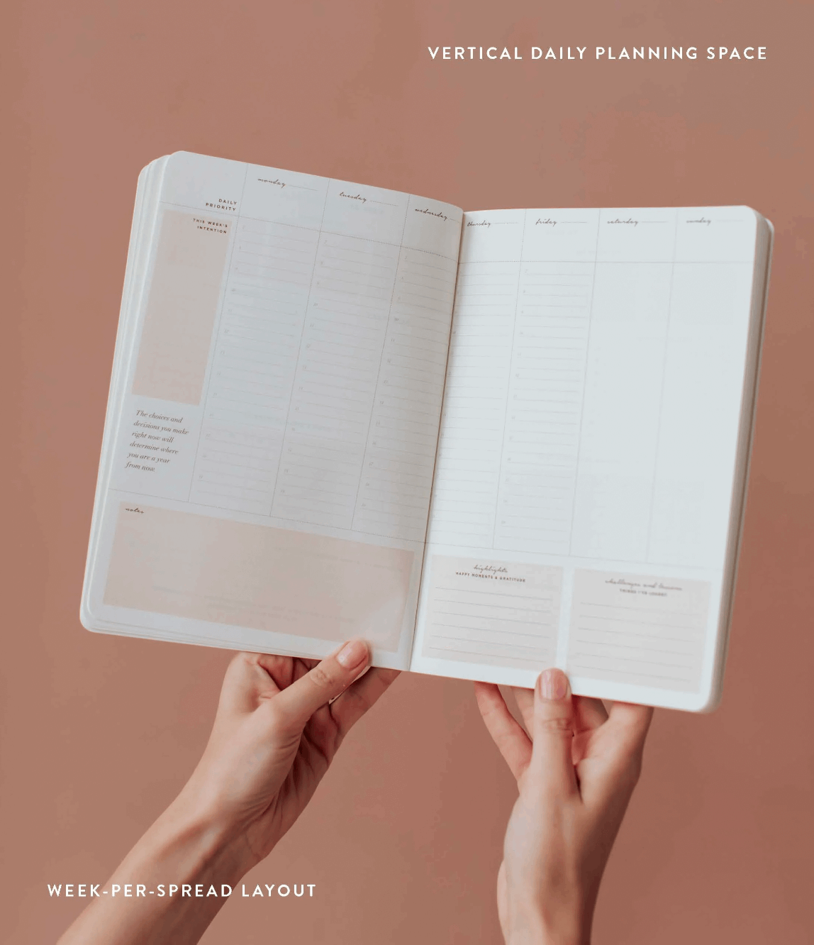 Undated Weekly Planner - Beige