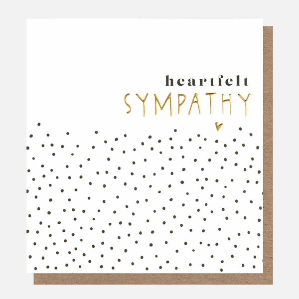 Black Dots Heartfelt Sympathy Card