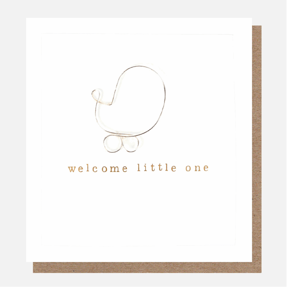 Wire Pram New Baby Card