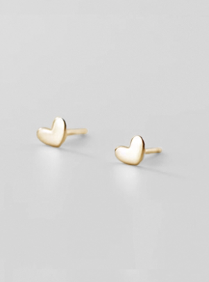 Gold Mini Heart Studs