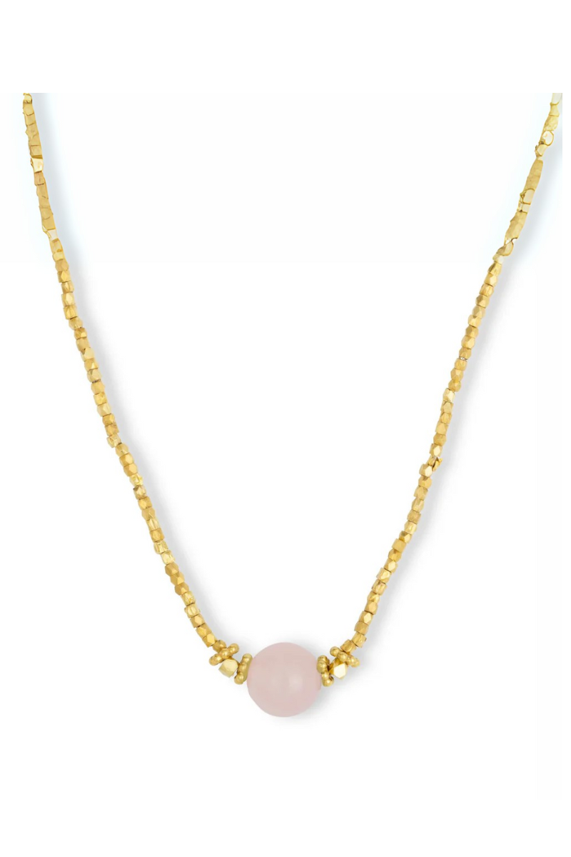 Bluebell Choker Necklace Rose Quartz