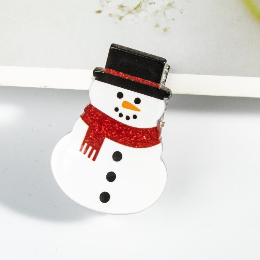 Little snowman claw clip