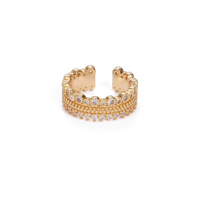 CZ Layer C Ring - Gold