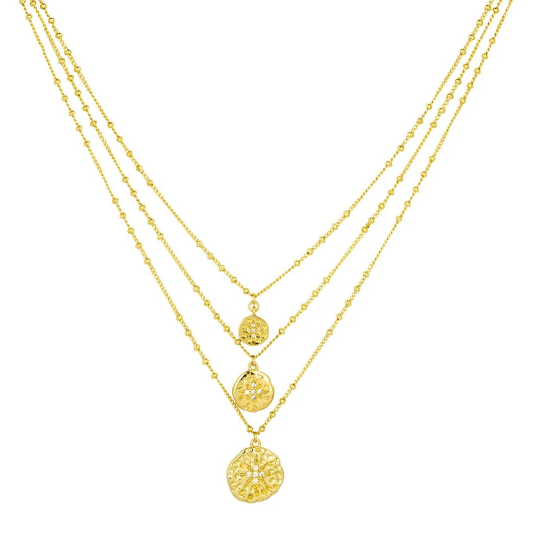 Roma Gold Coin Layer Necklace