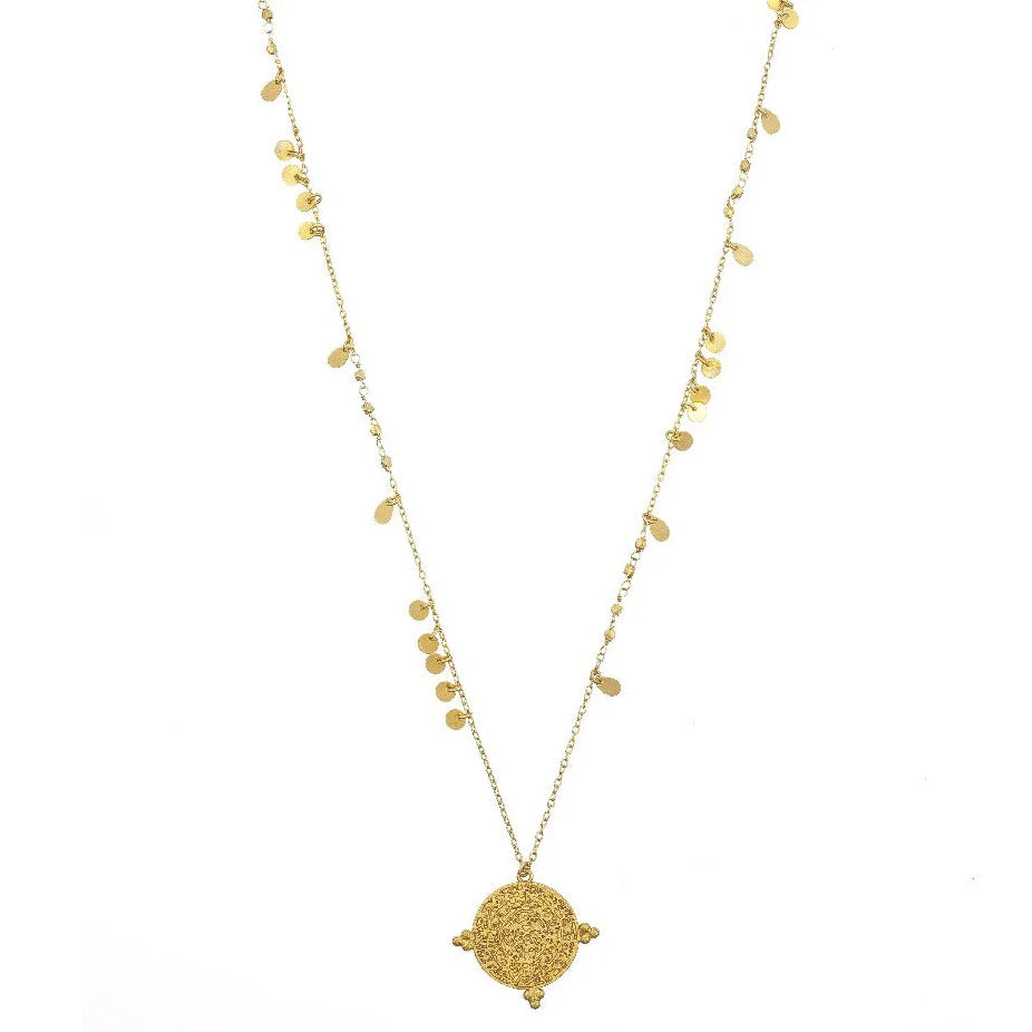 Ashiana Santorini Long Gold Necklace